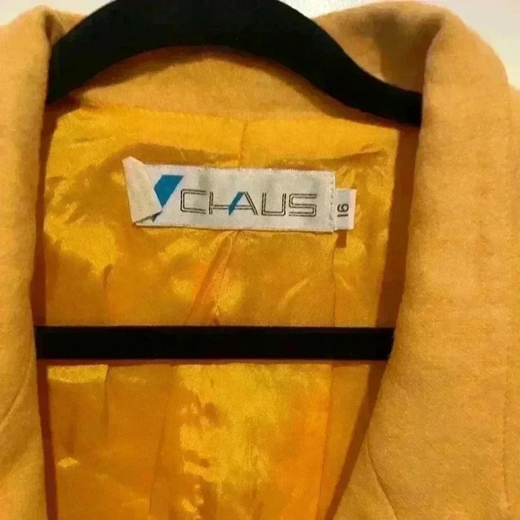 CHAUS YELLOW BLAZER JACKET Size 16 Women’s - Picture 2 of 3